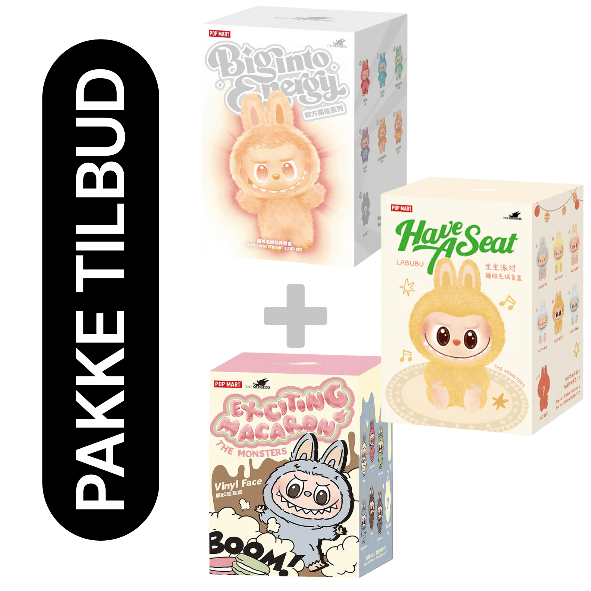 Genuine Labubu Combo C – Big into Energy + Have A Seat + Exciting