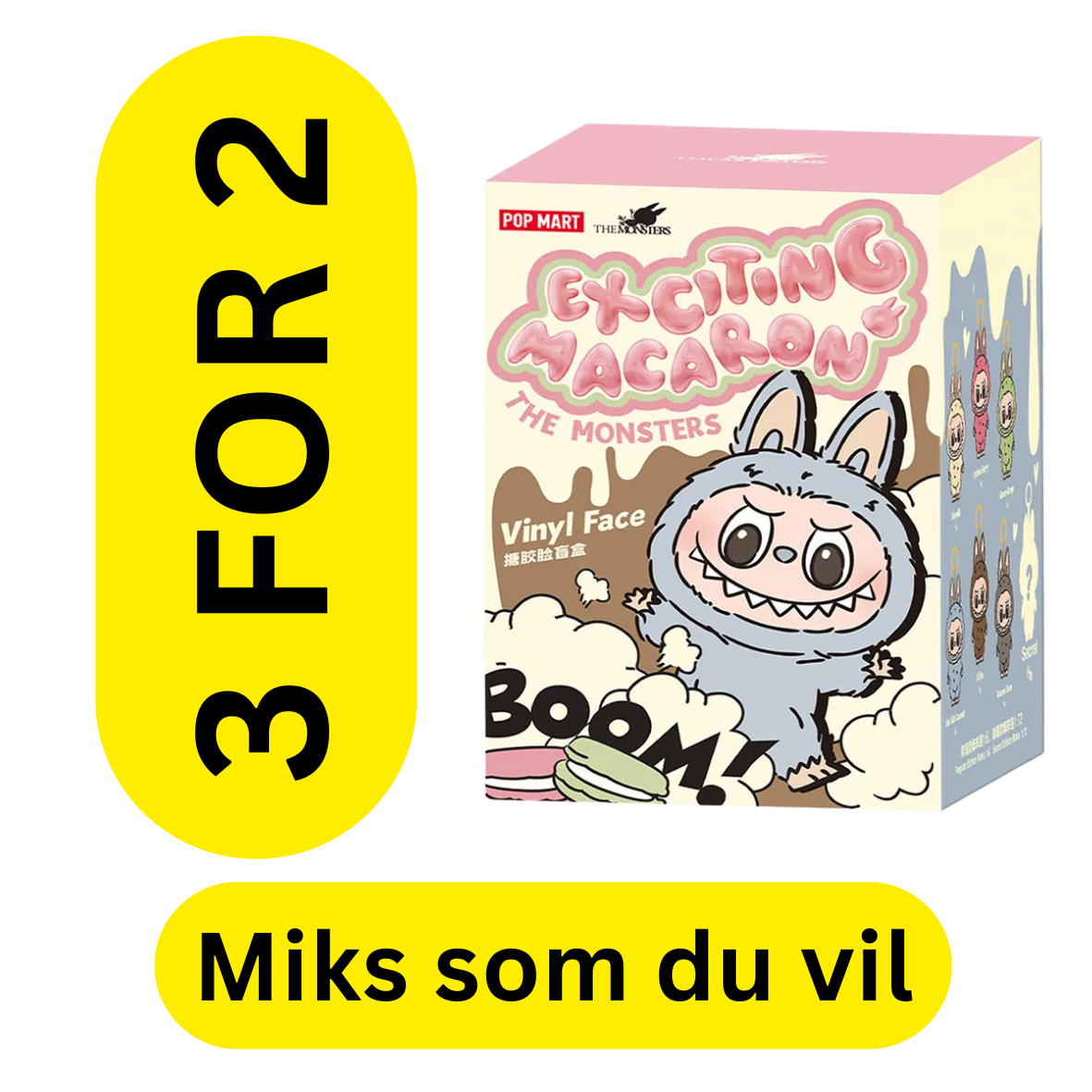 3点LABUBUラブブ Exciting Macaron ② Labubu - 3 for 2 -The Monsters Exciting Macaron - Pop Mart