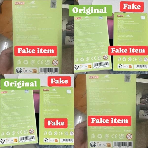 Fake og Ekte ved siden av hverandre