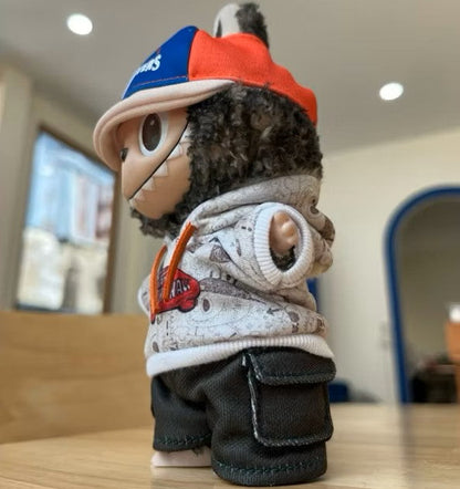 Labubu  - Tøffe klær for Labubu 17 cm