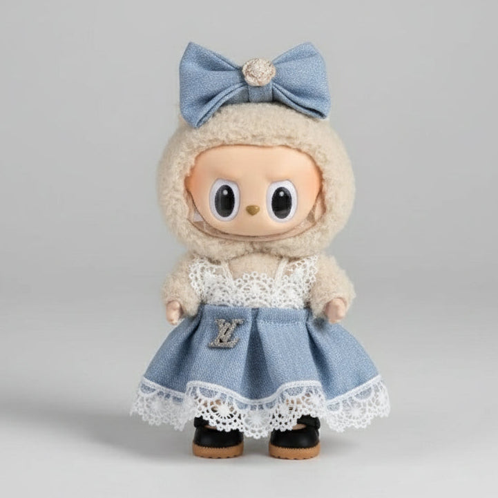 Labubu – Blå ballroom-sett for 17 cm Labubu