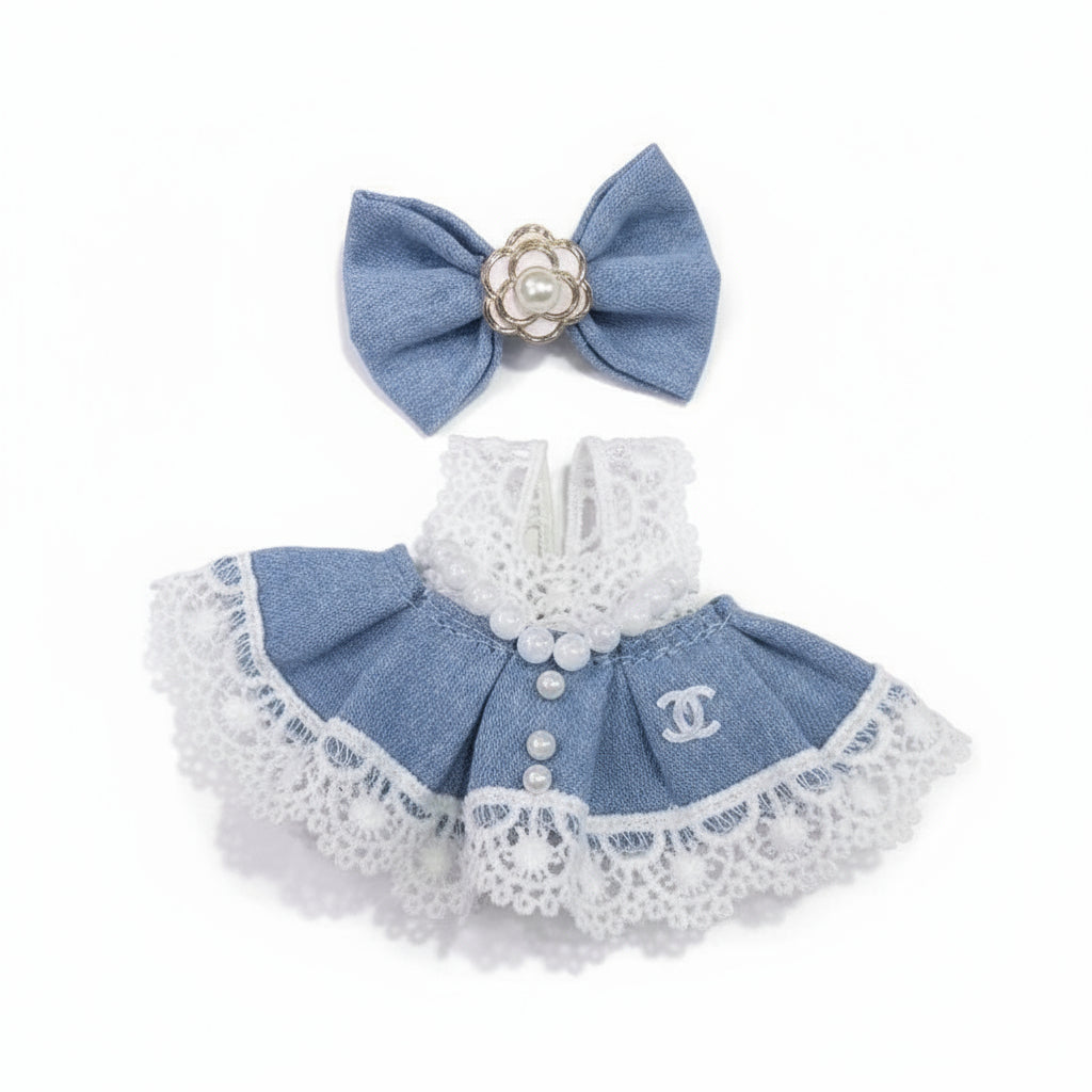 Labubu – Blå ballroom-sett for 17 cm Labubu