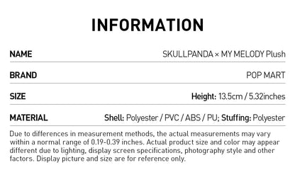 SKULLPANDA × MY MELODY Plush (Pre-order)
