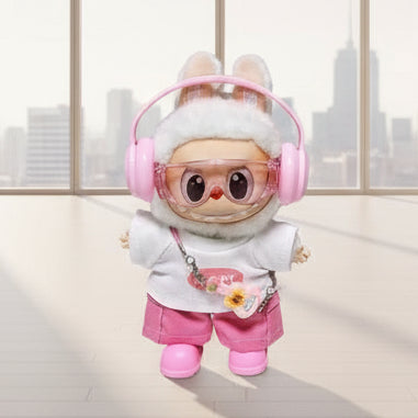 Labubu – Rosa Groove sett for Labubu 17 cm