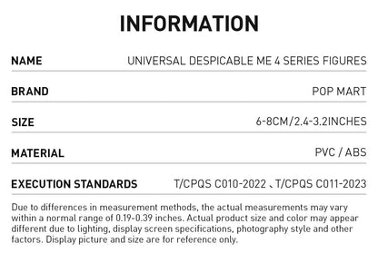 Despicable me 4 - POP Mart