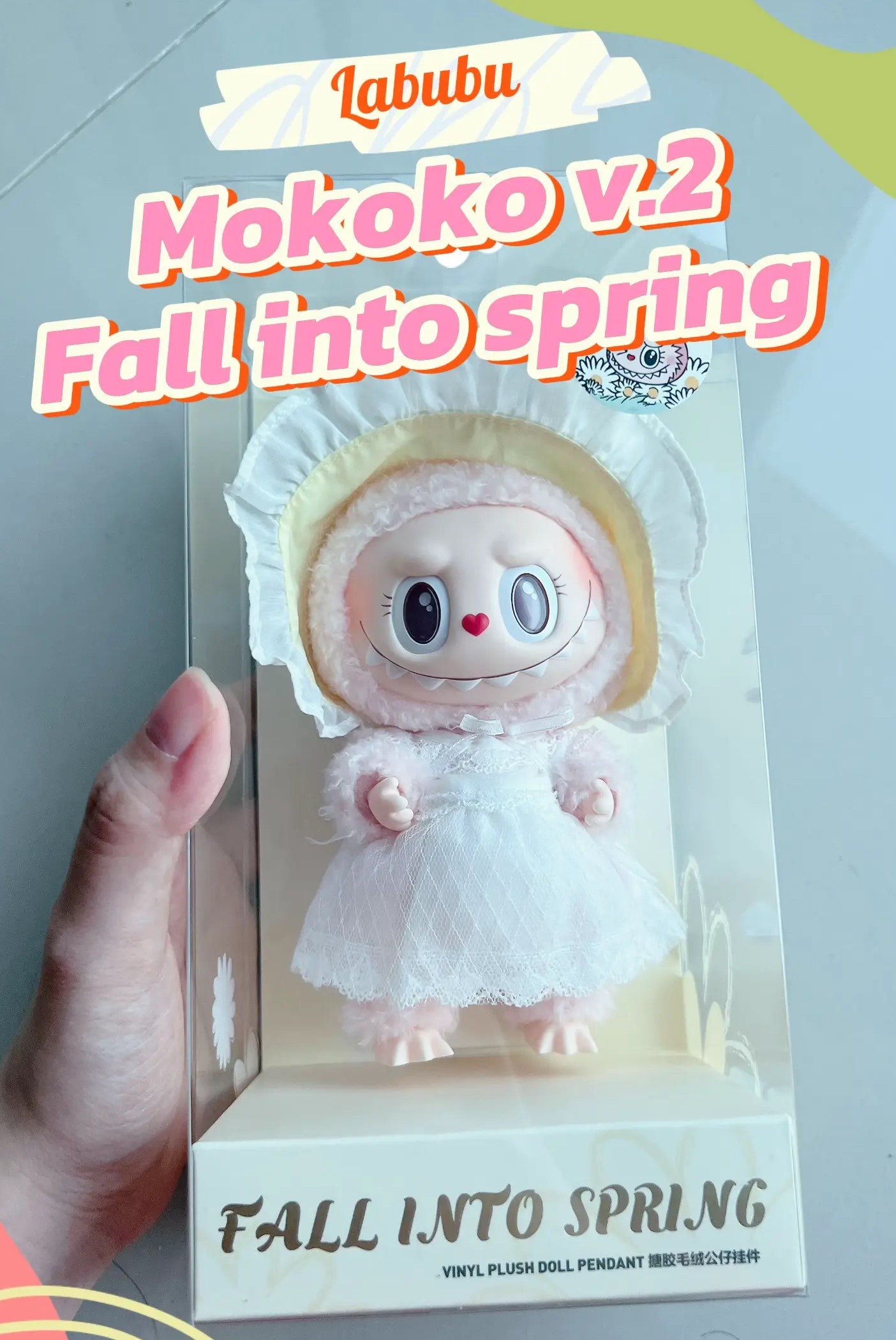 POP MART - Labubu MOKOKO THE BLUE DIAMOND & FALL INTO SPRING 17cm figur.