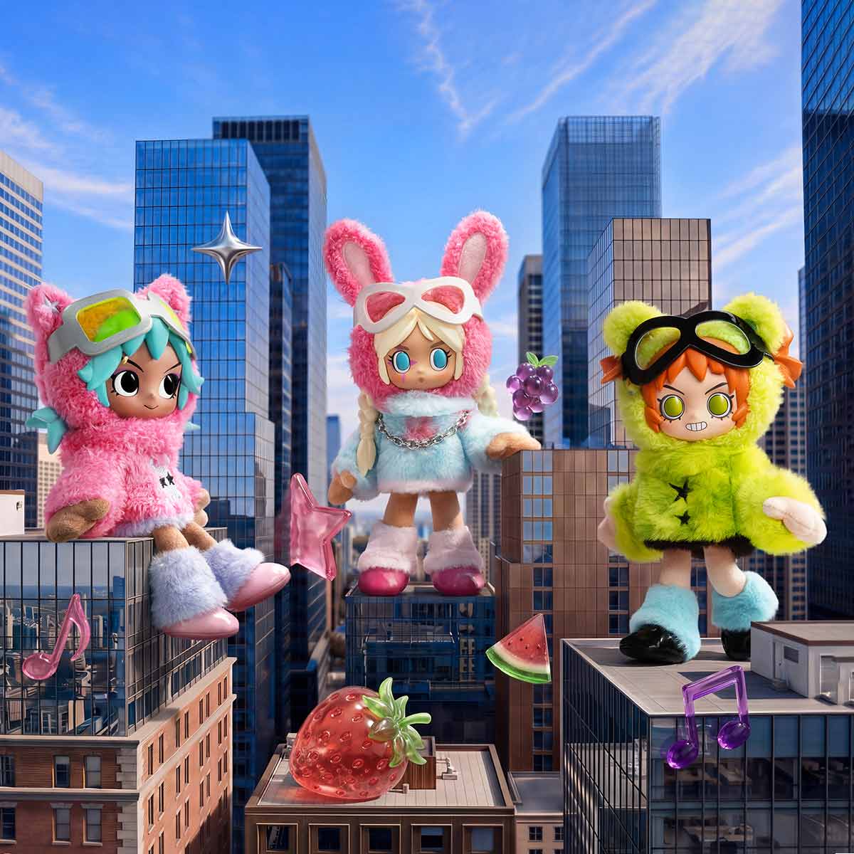 PEACH RIOT - Fruit Punch Plush Doll Pendant - POP MART