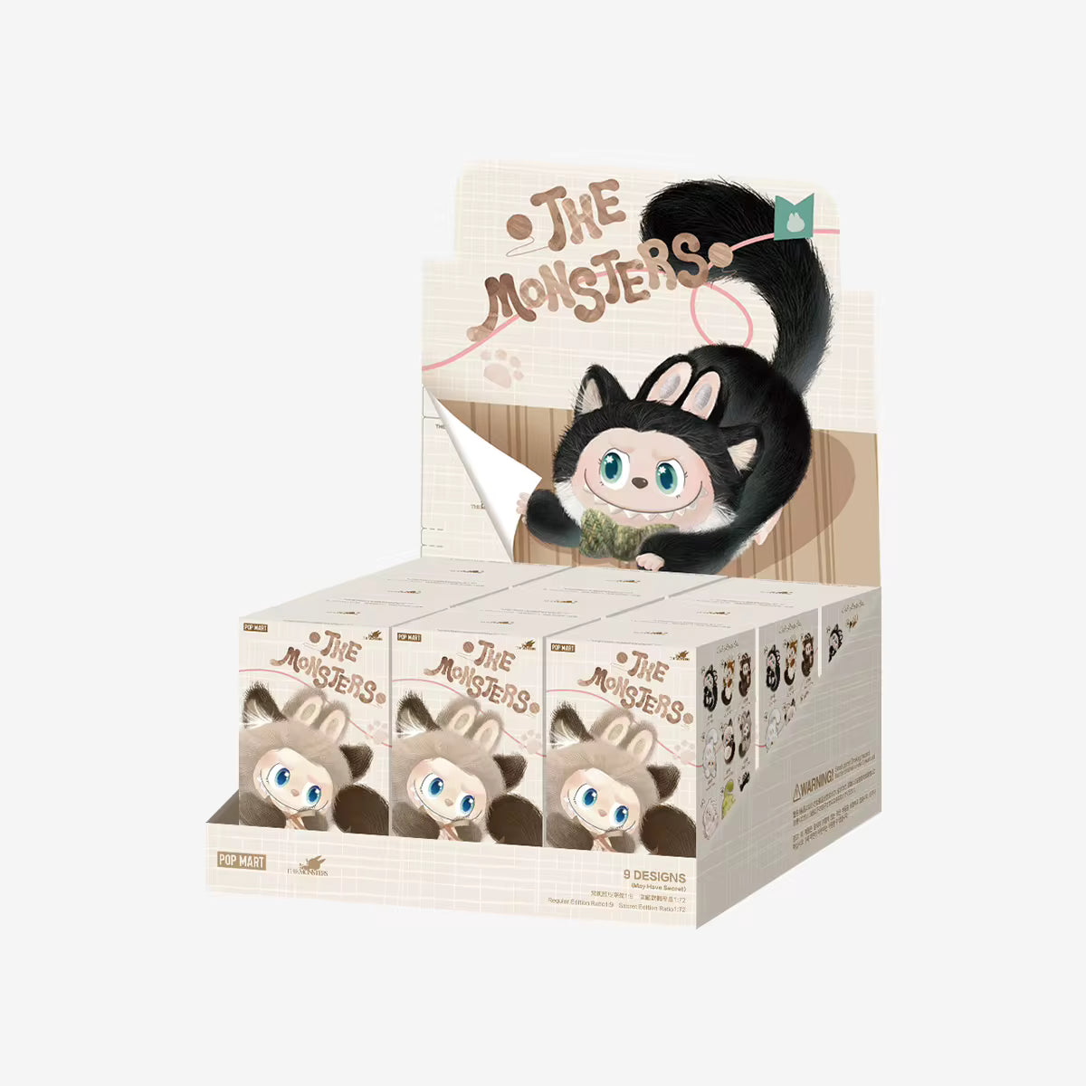 THE MONSTERS Cat Mode On display box med blind box emballas