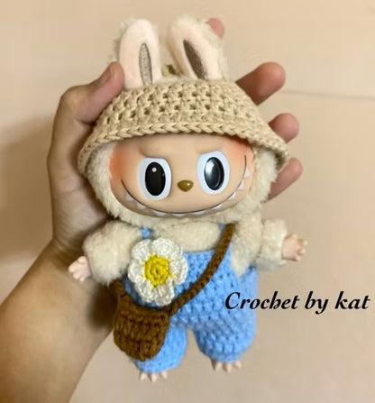 Labubu - Strikkeklær for Labubu 17 cm.