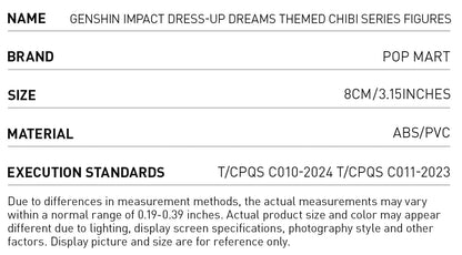 Genshin Impact Dress-Up Dreams Themed Chibi Series Figures