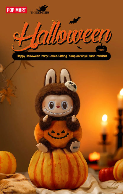 Labubu - Sitting Pumpkin Vinyl Plush Pendant - POP Mart