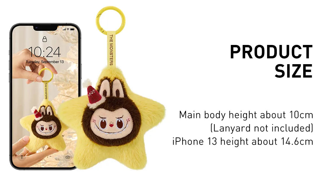 Labubu -THE MONSTERS Classic Series-Sparkly Plush Pendant Blind 