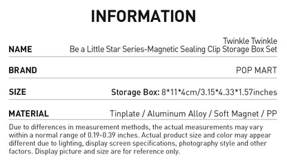 Twinkle Twinkle Be a Little Star Series-Magnetic Sealing Clip Storage - POP Mart