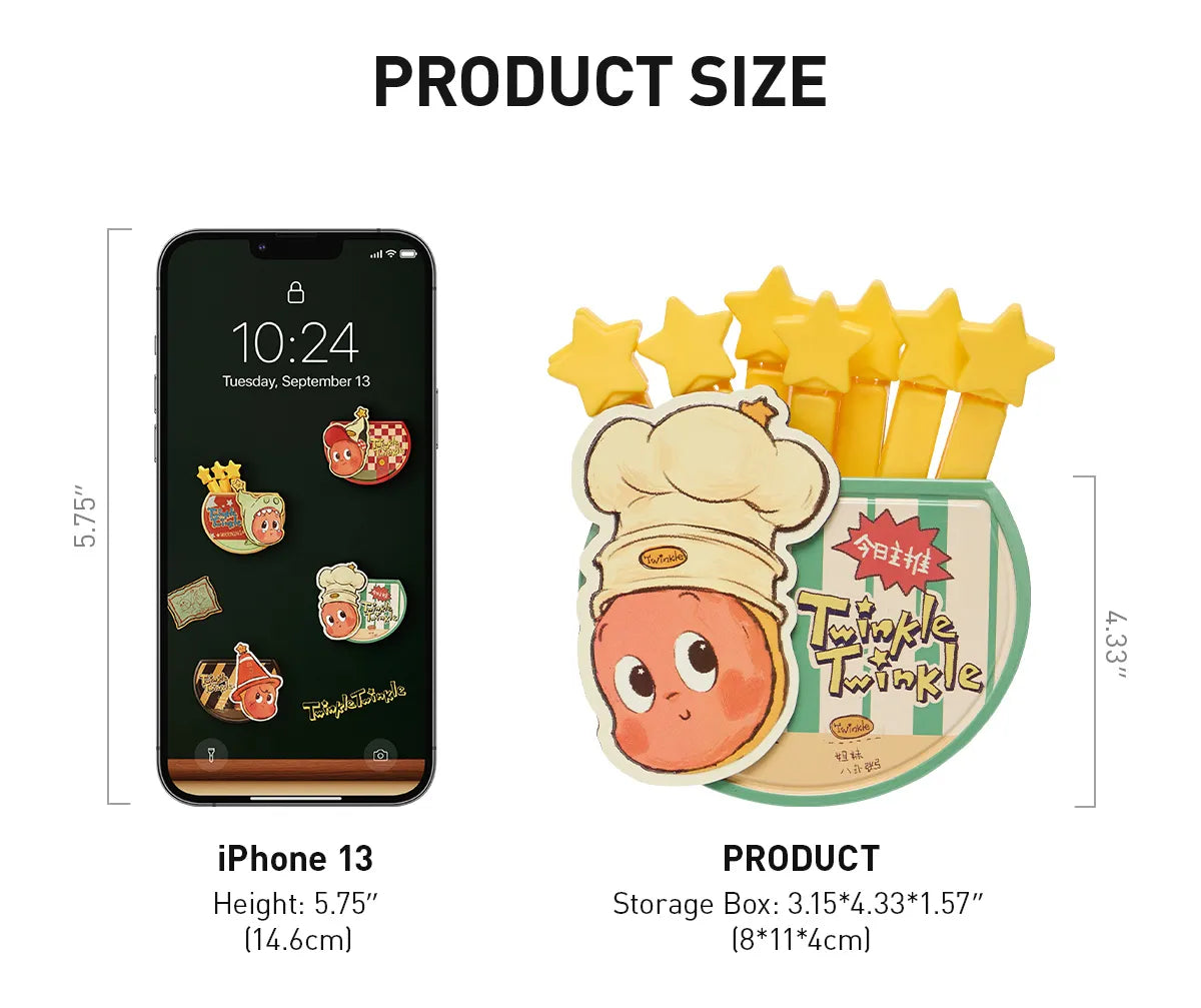 Twinkle Twinkle Be a Little Star Series-Magnetic Sealing Clip Storage - POP Mart