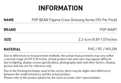 Labubu mm. - POP BEAN Pajama Cross Dressing Series ! - POP Mart
