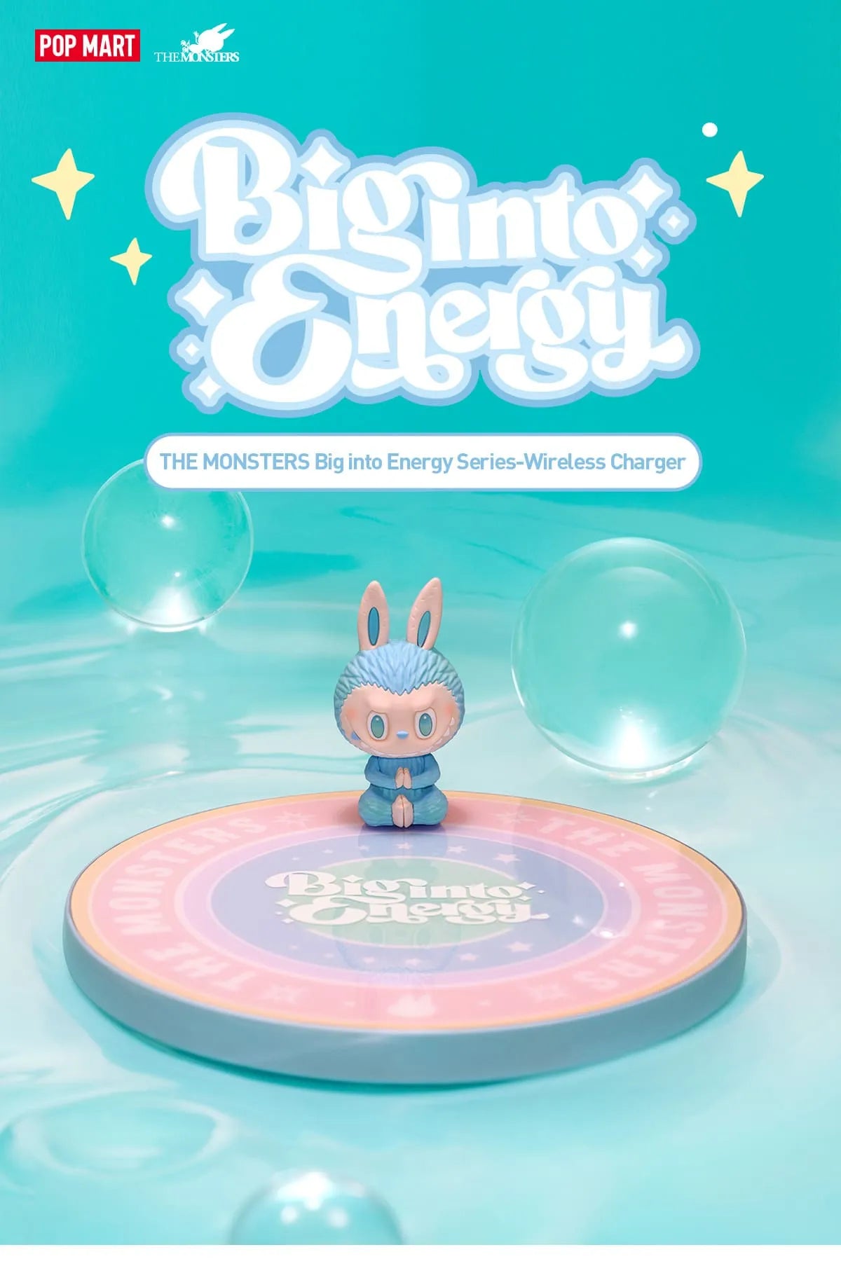 Labubu - THE MONSTERS: Big into Energy Wireless Charger with Light Effect - POP Mart