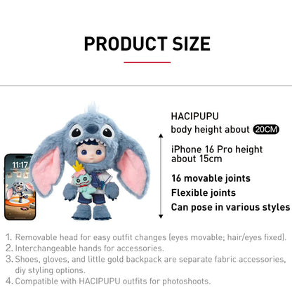 Dukke - HACIPUPU STITCH 1/8 Figure 20cm - Pop Mart