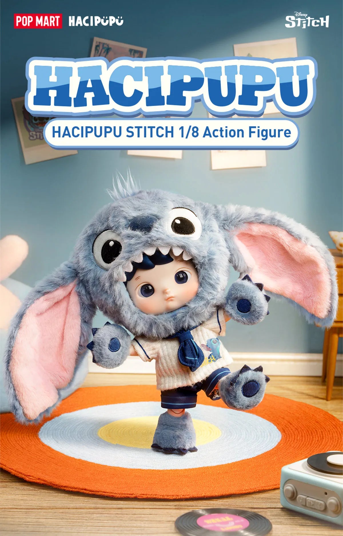 Dukke - HACIPUPU STITCH 1/8 Figure 20cm - Pop Mart