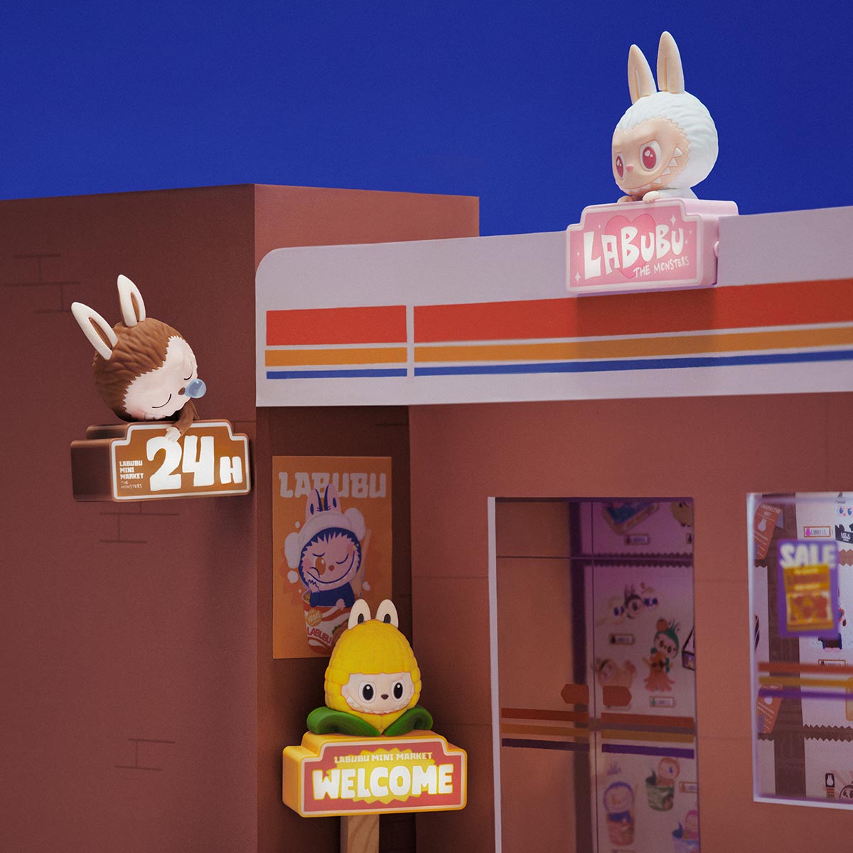 Ekte Labubu - THE MONSTERS Wacky Mart Fridge