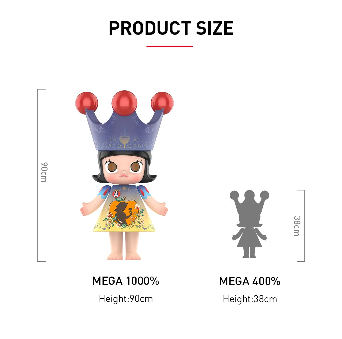 Molly - MEGA ROYAL MOLLY 400% Snow White - POP Mart