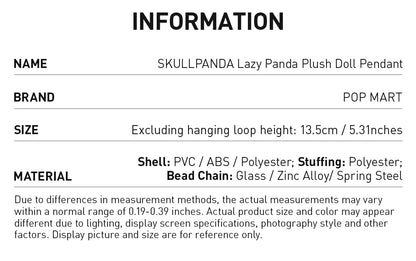 Skullpanda - Lazy Panda Doll Pendant - POP Mart