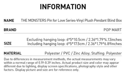 Labubu – 3 for 2 - Pin for Love (A–M, gule bokser) - Pop Mart
