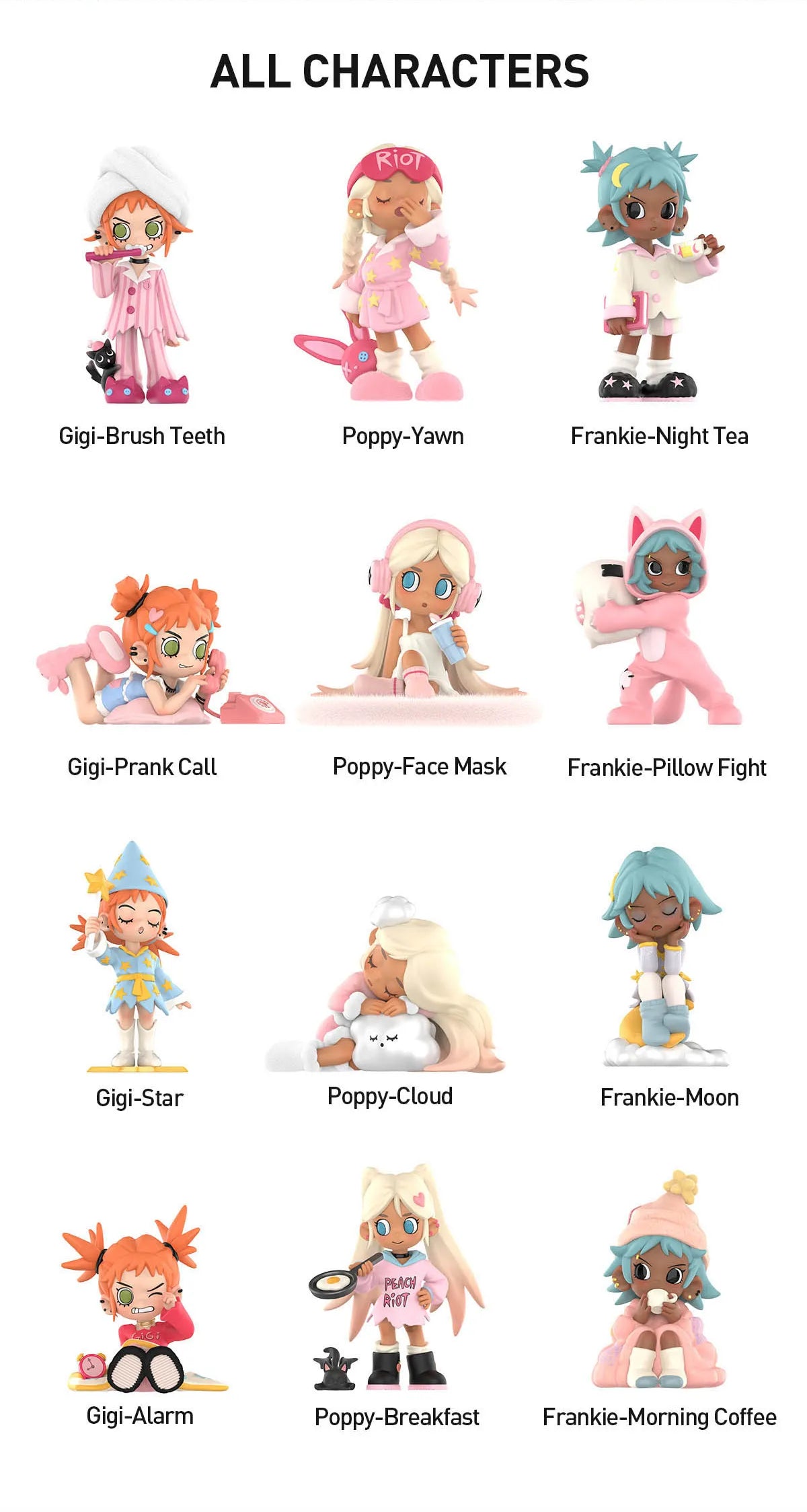 LIL PEACH RIOT SLEEPOVER SERIES FIGURES - POP Mart
