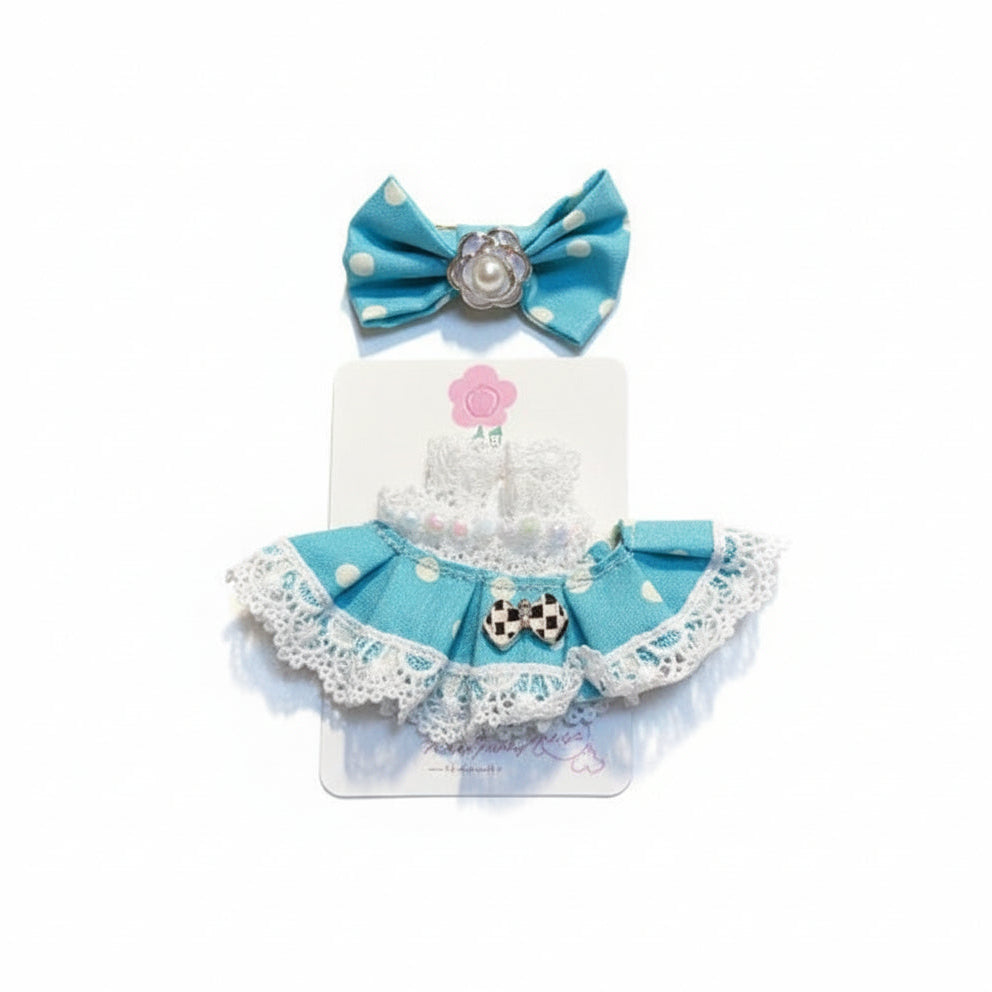 Labubu – Turkis ballroom-sett for 17 cm Labubu