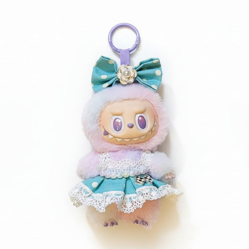 Labubu – Turkis ballroom-sett for 17 cm Labubu