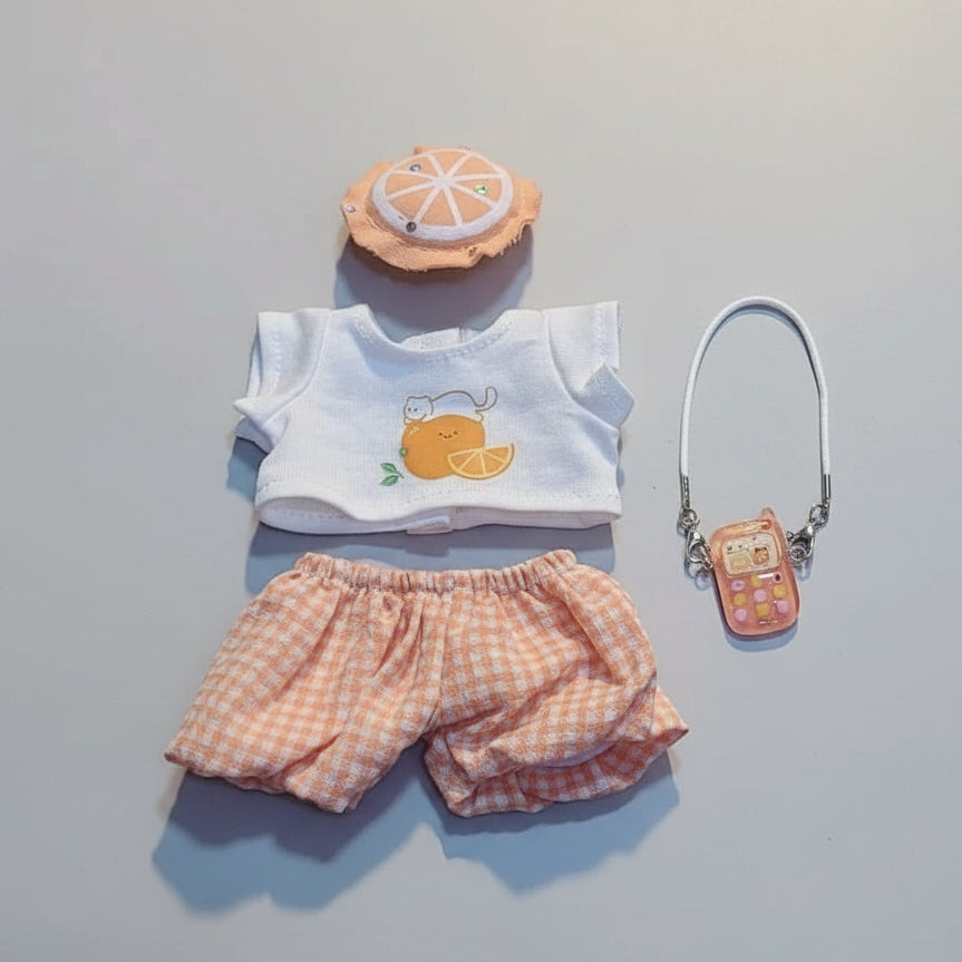 Labubu – Oransje Summer outfit 17 cm