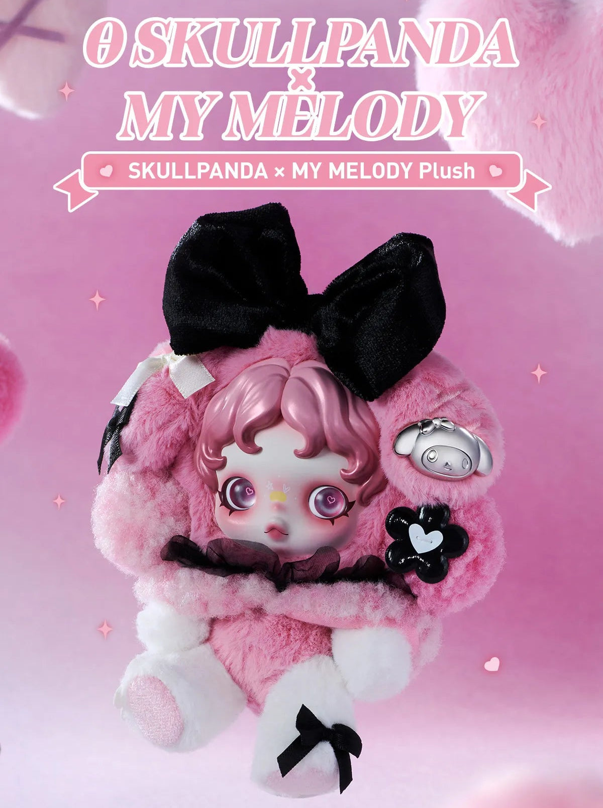 SKULLPANDA × MY MELODY Plush (Pre-order)