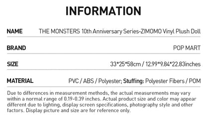 ZIMOMO -THE MONSTERS 10th Anniversary (Pre Order) 58 cm - POP Mart