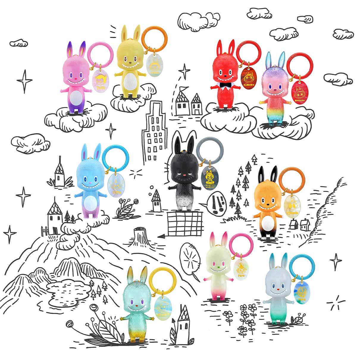 Labubu 10th Anniversary Keychain Whole Set | POP MART - Produc