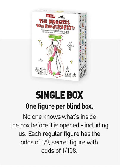 THE MONSTERS 10th Anniversary Series-Phone Charm  - POP Mart