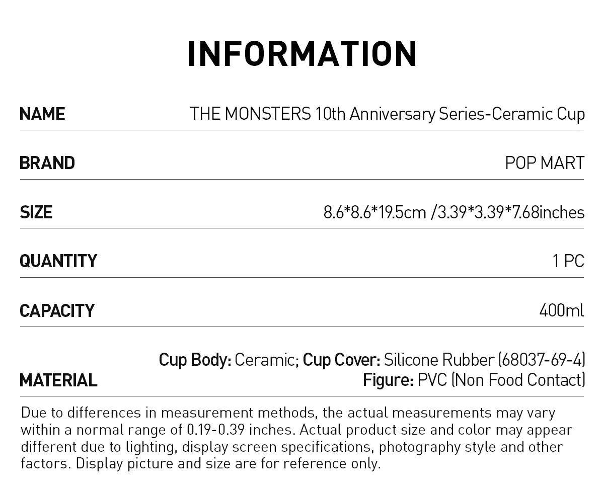 THE MONSTERS 10th Anniversary Series – Ceramic Cup (400 ml)