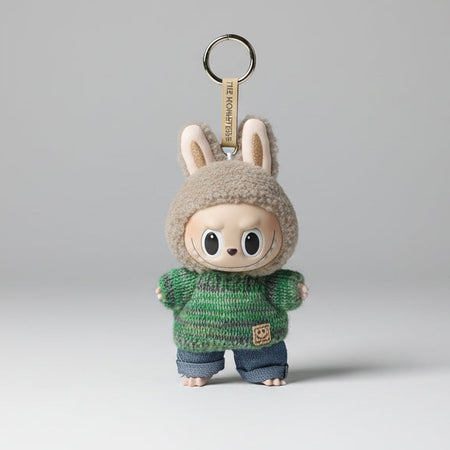 Labubu – Grønn vinter outfit for Labubu 17 cm