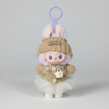 Labubu – Strikket vinter outfit for Labubu 17 cm