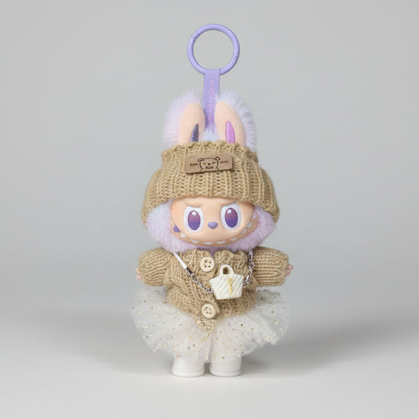 Labubu – Strikket vinter outfit for Labubu 17 cm