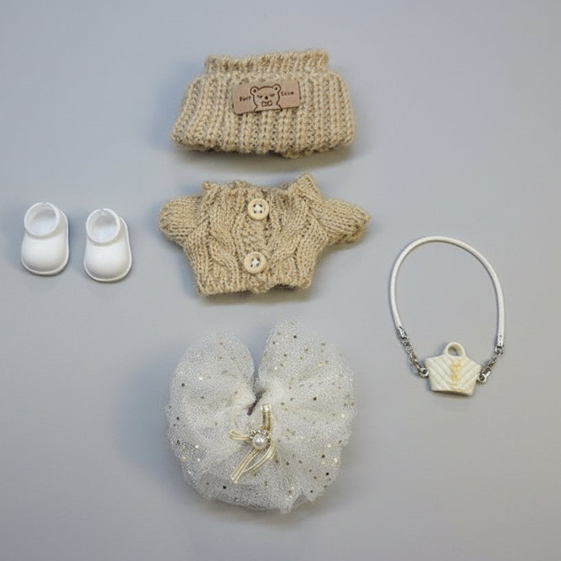 Labubu – Strikket vinter outfit for Labubu 17 cm