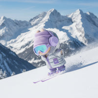 Labubu – Lilla Snø Outfit med Ski (17 cm)