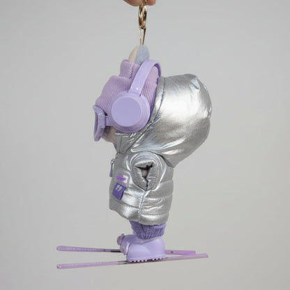 Labubu – Lilla Snø Outfit med Ski (17 cm)