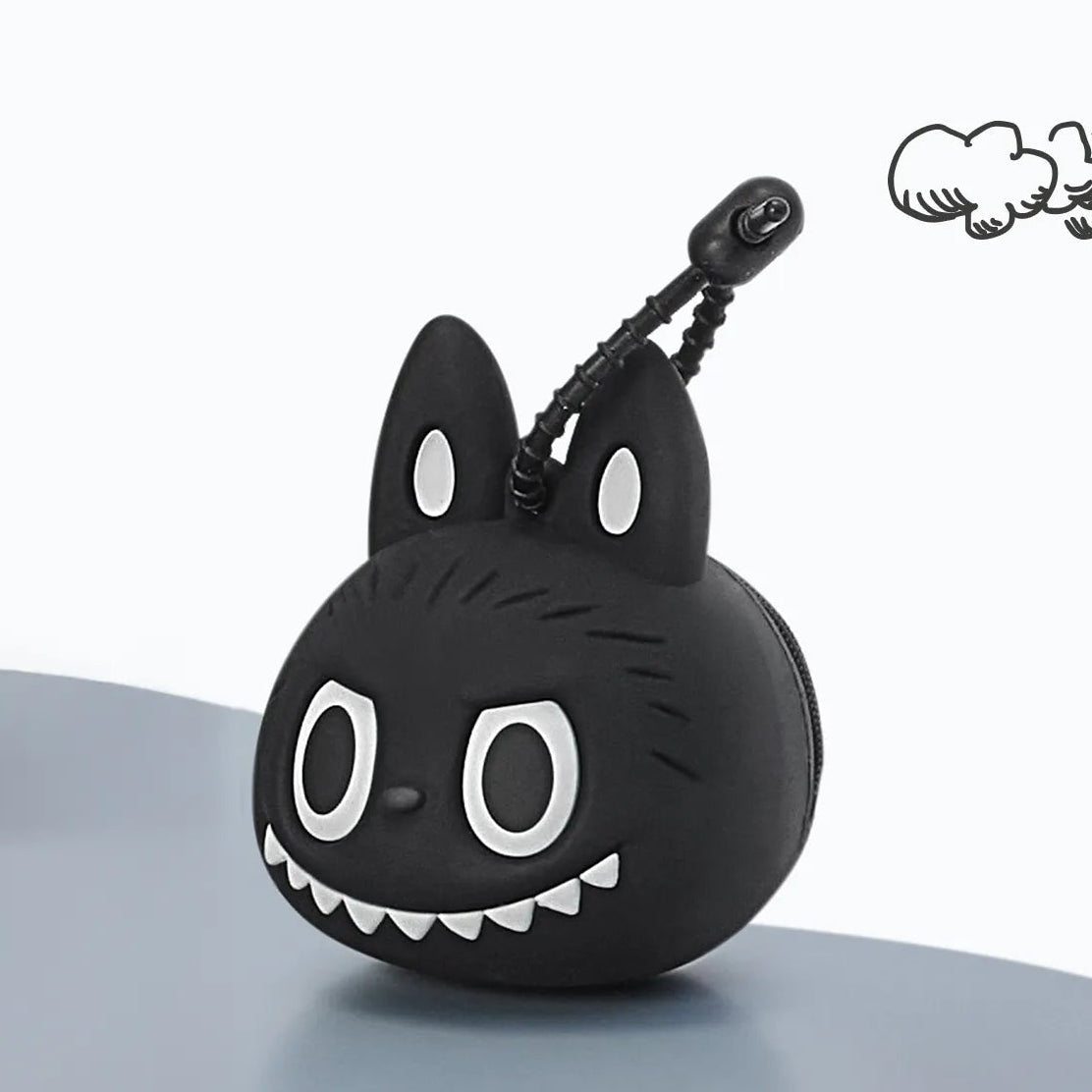LABUBU 10TH ANNIVERSARY Earphone Case black | POP MARCH - Prod