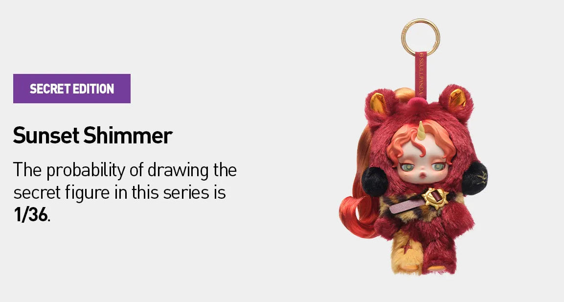SKULL PANDA MY LITTLE PONY SUNSET SHIMMER SECRET | POP MART - SKULL PANDA MY LITTLE PONY SUNSET SHIMMER SECRET | POP MART -