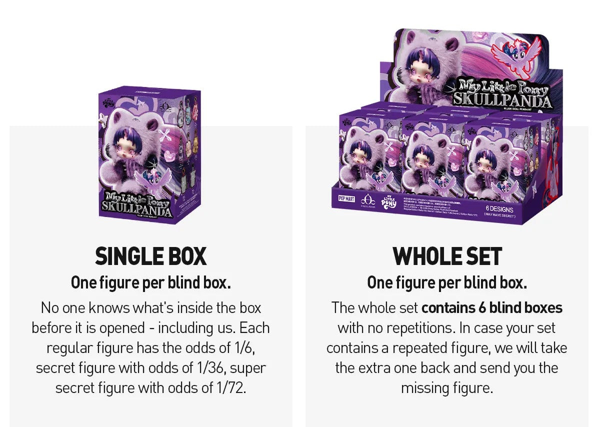 SKULLPANDA × MY LITTLE PONY SERIES PLUSH DOLL PENDANT -POP Mart