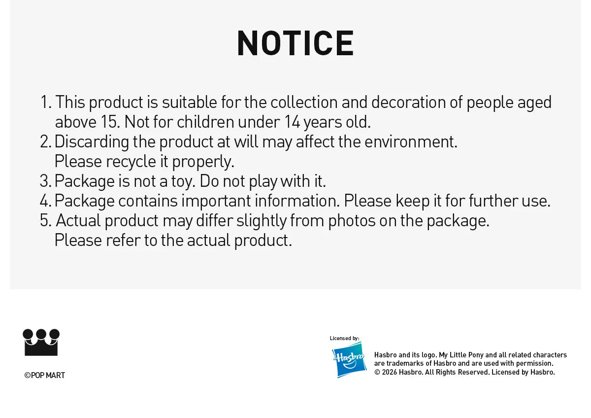 SKULLPANDA × MY LITTLE PONY SERIES PLUSH DOLL PENDANT -POP Mart