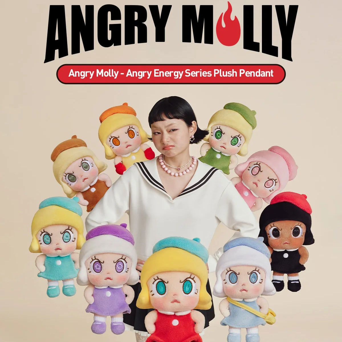 Molly - Angry Energy Series Plush Pendant - POP Mart