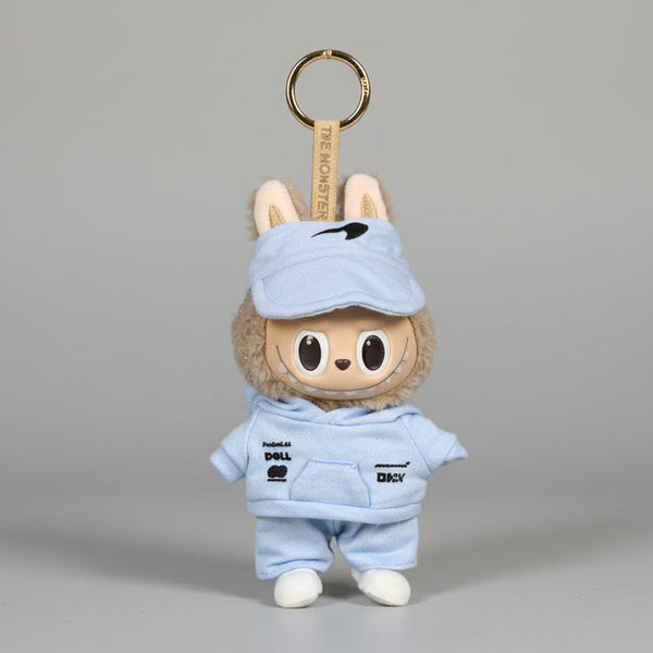 Labubu Klær – Blå Treningsdrakt – Outfit til Labubu Dukke 17 cm