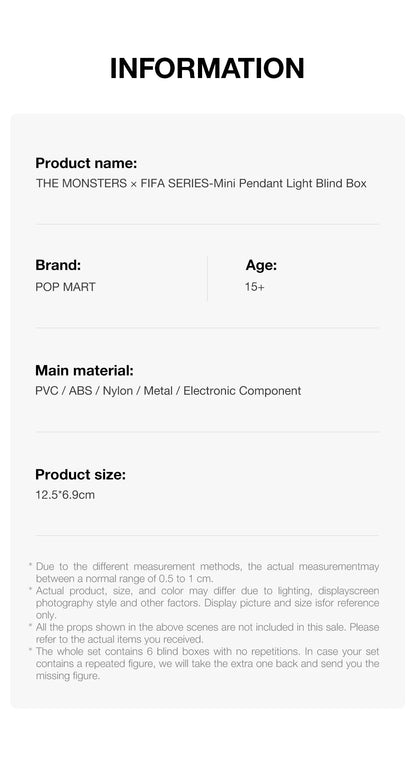 THE MONSTERS × FIFA SERIES-Mini Pendant Light Hel Set - FIFA World Cup 2026