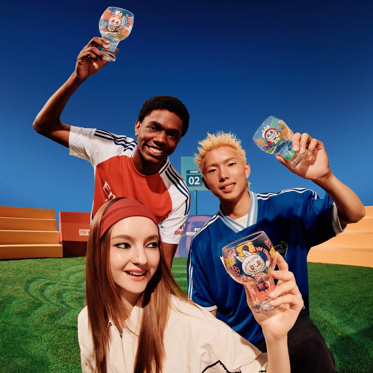 THE MONSTERS × FIFA SERIES-Glass Cup Hel Set - FIFA World Cup 2026