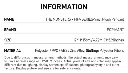 THE MONSTERS × FIFA SERIES - Vinyl Plush Pendant